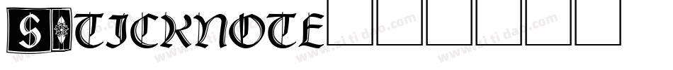 Sticknote字体转换
