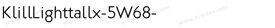 KlillLighttallx-5W68字体转换