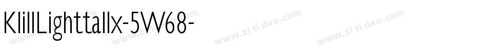 KlillLighttallx-5W68字体转换