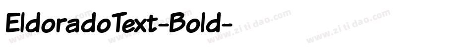 EldoradoText-Bold字体转换