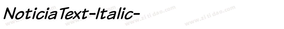 NoticiaText-Italic字体转换