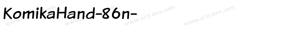 KomikaHand-86n字体转换