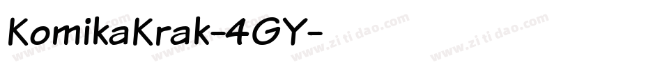 KomikaKrak-4GY字体转换