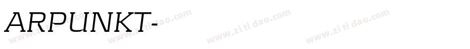 ARPUNKT字体转换