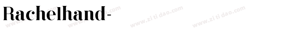 Rachelhand字体转换