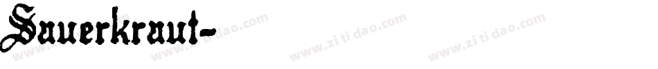 Sauerkraut字体转换