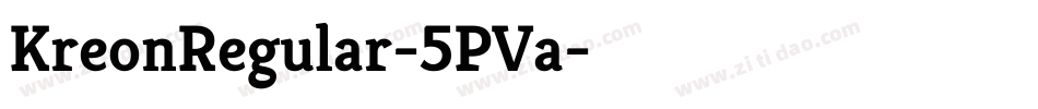 KreonRegular-5PVa字体转换