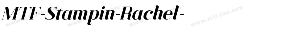 MTF-Stampin-Rachel字体转换