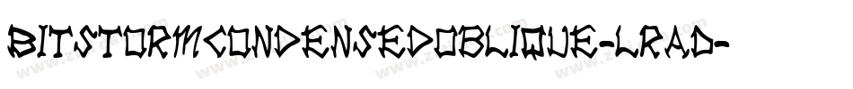 BitstormCondensedOblique-lRaD字体转换