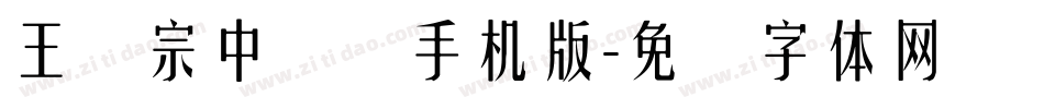王汉宗中圆艺手机版字体转换
