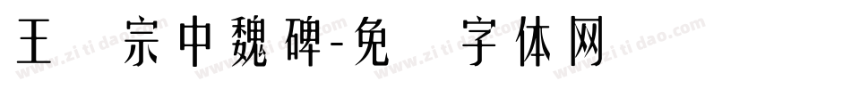 王汉宗中魏碑字体转换