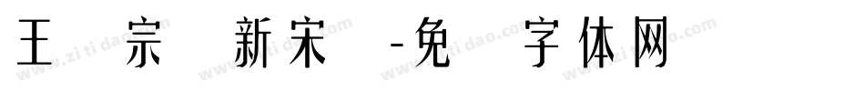 王汉宗细新宋简字体转换