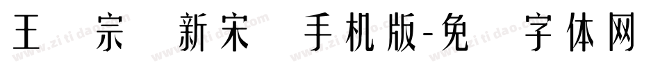 王汉宗细新宋简手机版字体转换