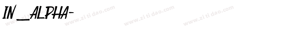 IN_ALPHA字体转换