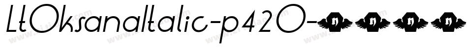 LtOksanaItalic-p42O字体转换