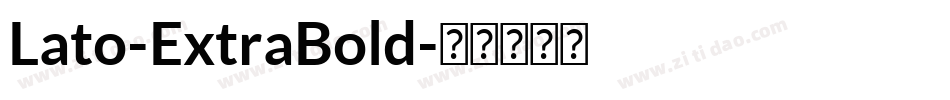 Lato-ExtraBold字体转换