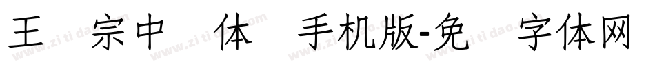 王汉宗中圆体简手机版字体转换