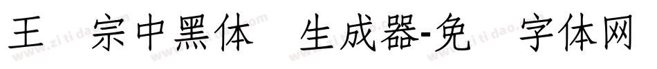 王汉宗中黑体简生成器字体转换