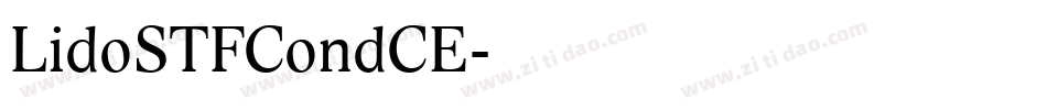 LidoSTFCondCE字体转换