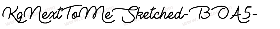 KgNextToMeSketched-BOA5字体转换