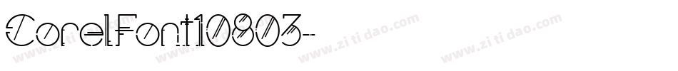 CorelFont10803字体转换