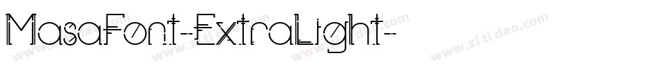 MasaFont-ExtraLight字体转换