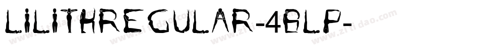 LilithRegular-4Blp字体转换