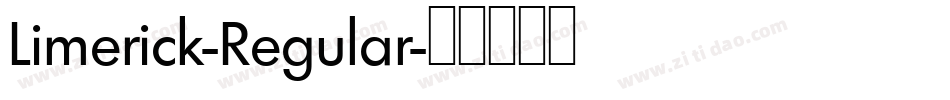 Limerick-Regular字体转换
