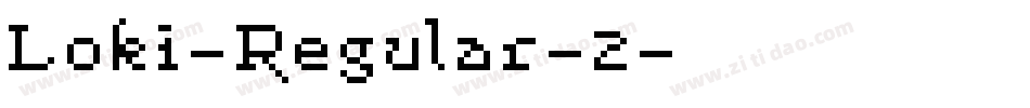 Loki-Regular-2字体转换