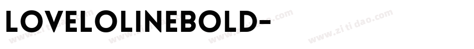 LoveloLineBold字体转换