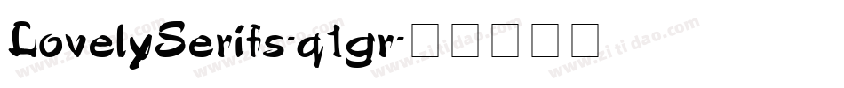 LovelySerifs-q1gr字体转换