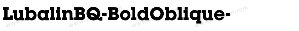 LubalinBQ-BoldOblique字体转换