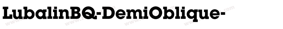 LubalinBQ-DemiOblique字体转换