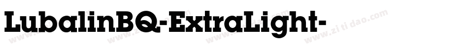 LubalinBQ-ExtraLight字体转换