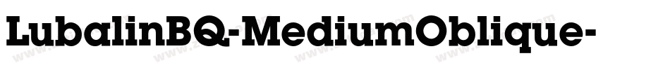 LubalinBQ-MediumOblique字体转换