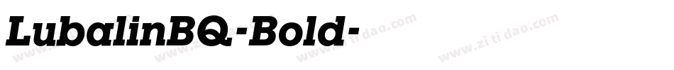 LubalinBQ-Bold字体转换