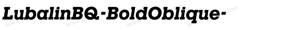 LubalinBQ-BoldOblique字体转换