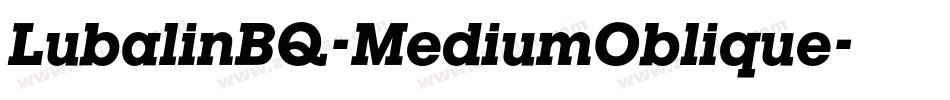 LubalinBQ-MediumOblique字体转换