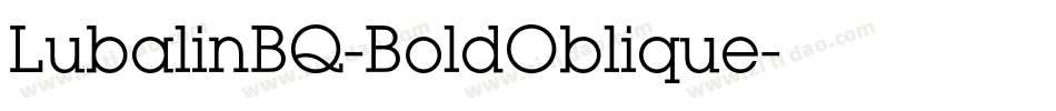 LubalinBQ-BoldOblique字体转换