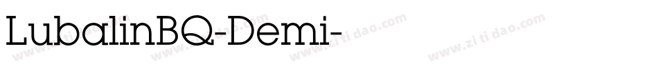 LubalinBQ-Demi字体转换
