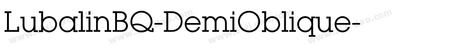 LubalinBQ-DemiOblique字体转换