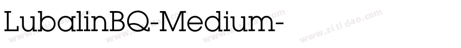 LubalinBQ-Medium字体转换