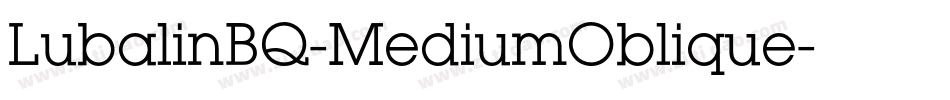 LubalinBQ-MediumOblique字体转换
