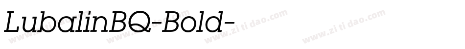 LubalinBQ-Bold字体转换