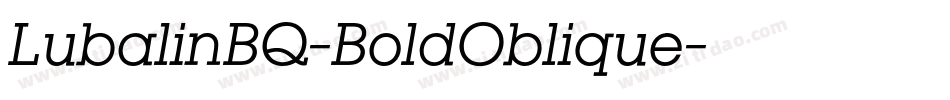 LubalinBQ-BoldOblique字体转换