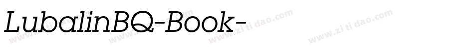 LubalinBQ-Book字体转换
