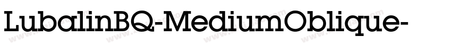 LubalinBQ-MediumOblique字体转换