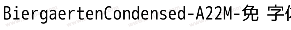 BiergaertenCondensed-A22M字体转换