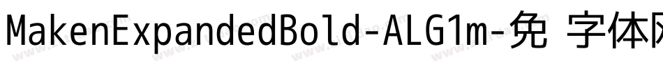 MakenExpandedBold-ALG1m字体转换