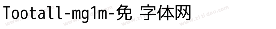 Tootall-mg1m字体转换